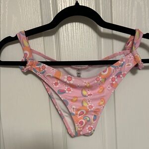 Women’s Pink Floral Paisley Bikini Bottoms